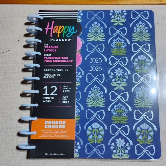 New Happy Planner Garden Trellis Teacher 12-Month Planner July 2025-June 2026 - Picture 1 of 9
